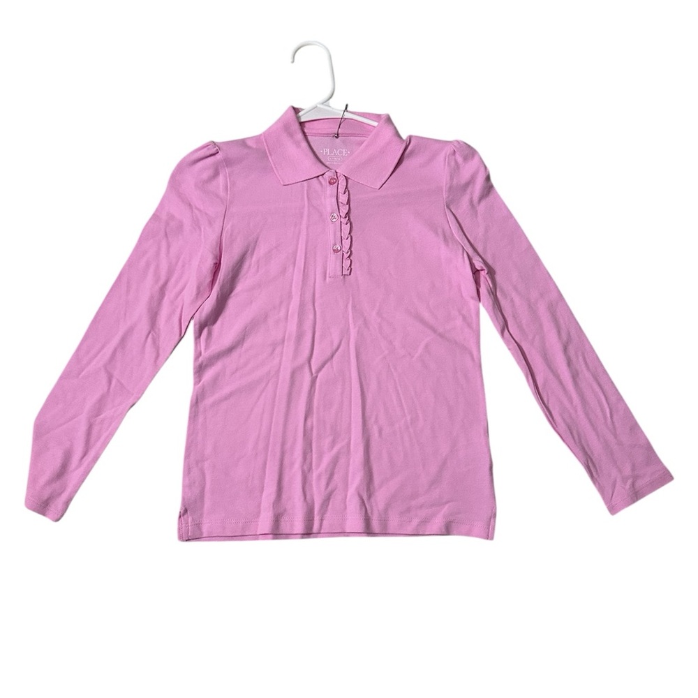 Place Pink Kids Long Sleeve Polo Shirt